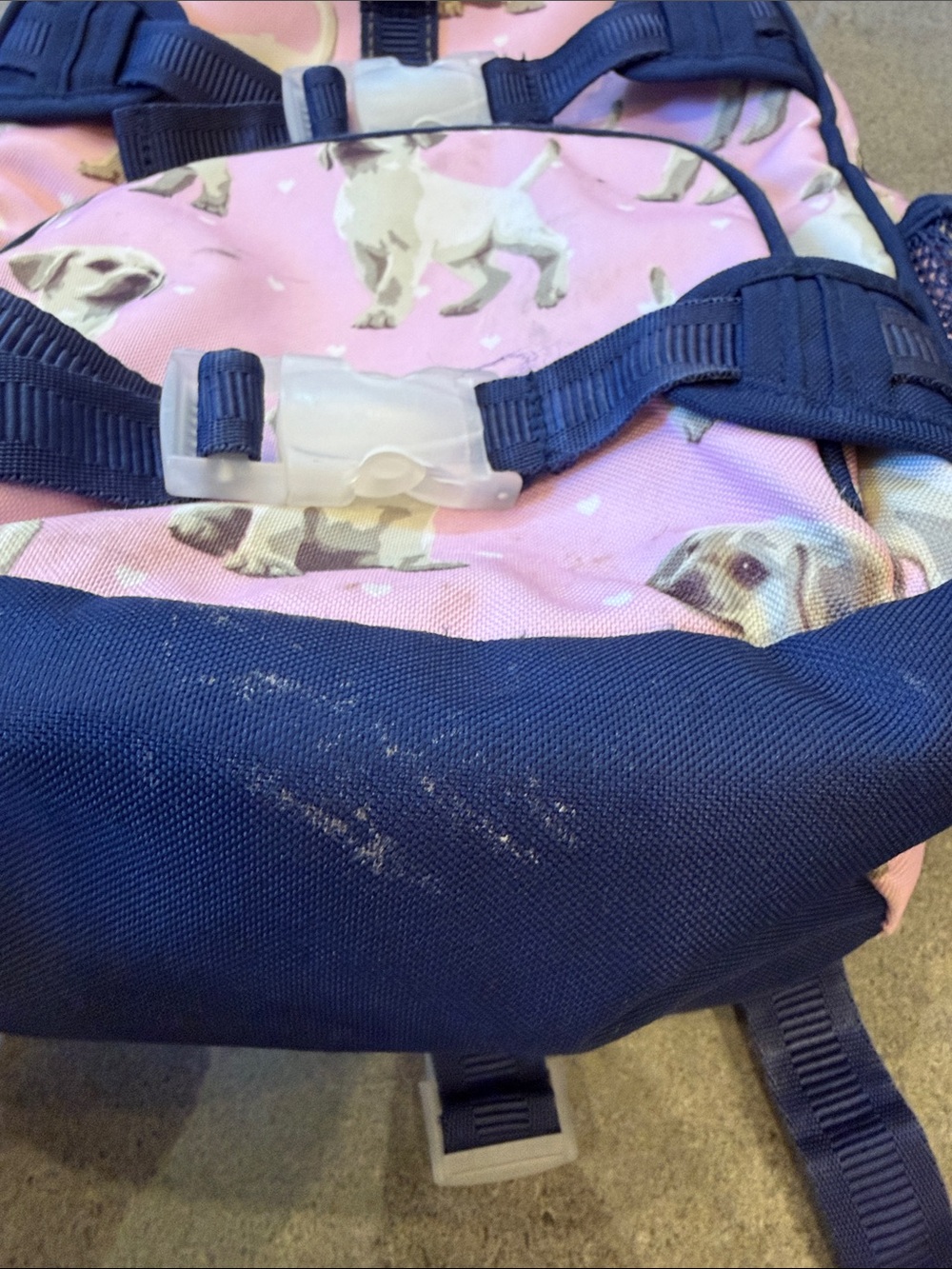 Pottery Barn Kids Pink Dog Print Backpack - Picture 2 of 12